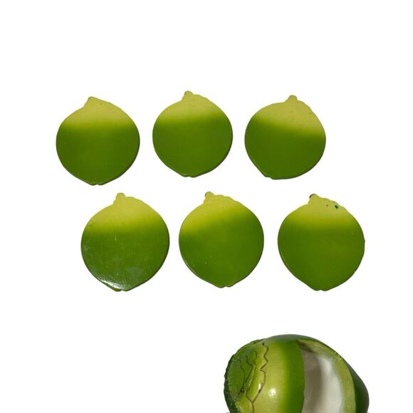 Cabbage Leaf Painted Coasters- Total Of 6 3” Coasters With Holder- Vintage- - Picture 16 of 16